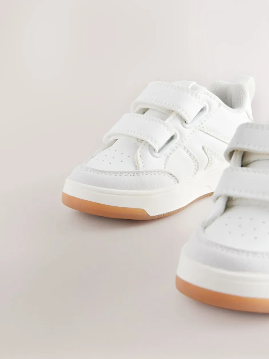 Sneakers|Next - Trainers met Klittenbandsluiting en twee banden Wit
