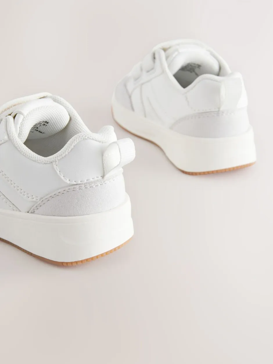 Sneakers|Next - Trainers met Klittenbandsluiting en twee banden Wit