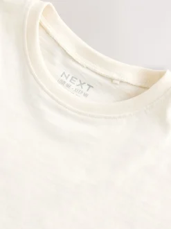 Tops|T-Shirts*Next Wit - T-shirt met peplum en korte mouwen (3mnd -7jr)