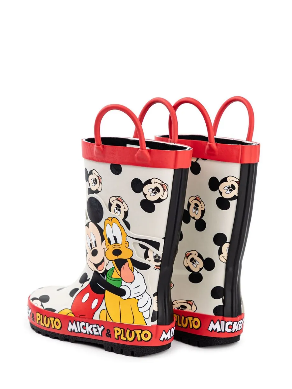 Laarzen|Vanilla Underground - Mickey & Pluto Laarzen met hengsels voor Jongens Wit