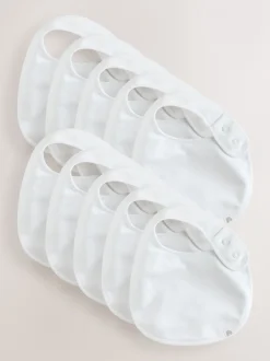Slabbetjes*Next Wit - Verpakking met 10 babyslabbetjes