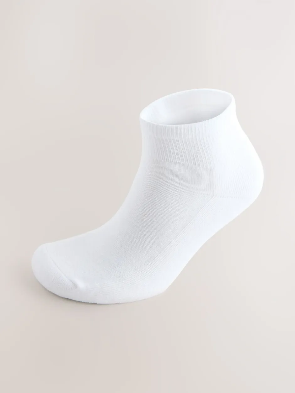 Sokken|Sokken|Next - Verpakking van 5 - Halfhoge sneakersokken met demping Wit