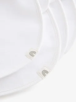 Slabbetjes*Next Wit - Verpakking van 5 100% katoenen babyslabbetjes