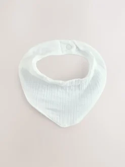 Slabbetjes|Next - Verpakking van 3 babyslabbetjes van mousseline Wit