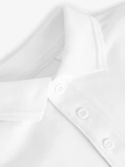 Schoolkleding|Next - Verpakking van 5 katoenen poloshirts met korte mouwen voor school (3-16jr) Wit