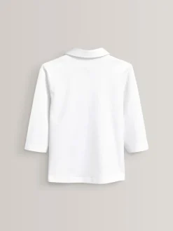 Schoolkleding|Next - Verpakking van 2 katoenen jersey schoolblouses met stretch en 3/4-mouwen (3-16 jr) Wit