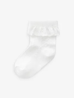 Sokken En Panty's*Next - Verpakking van 3 paar babysokken met kant Wit