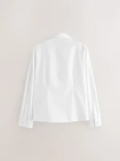 Overhemden En Blouses*Next Wit - Verpakking van 2 schoolblouses met lange mouwen en kantafwerking (3-14 jr)