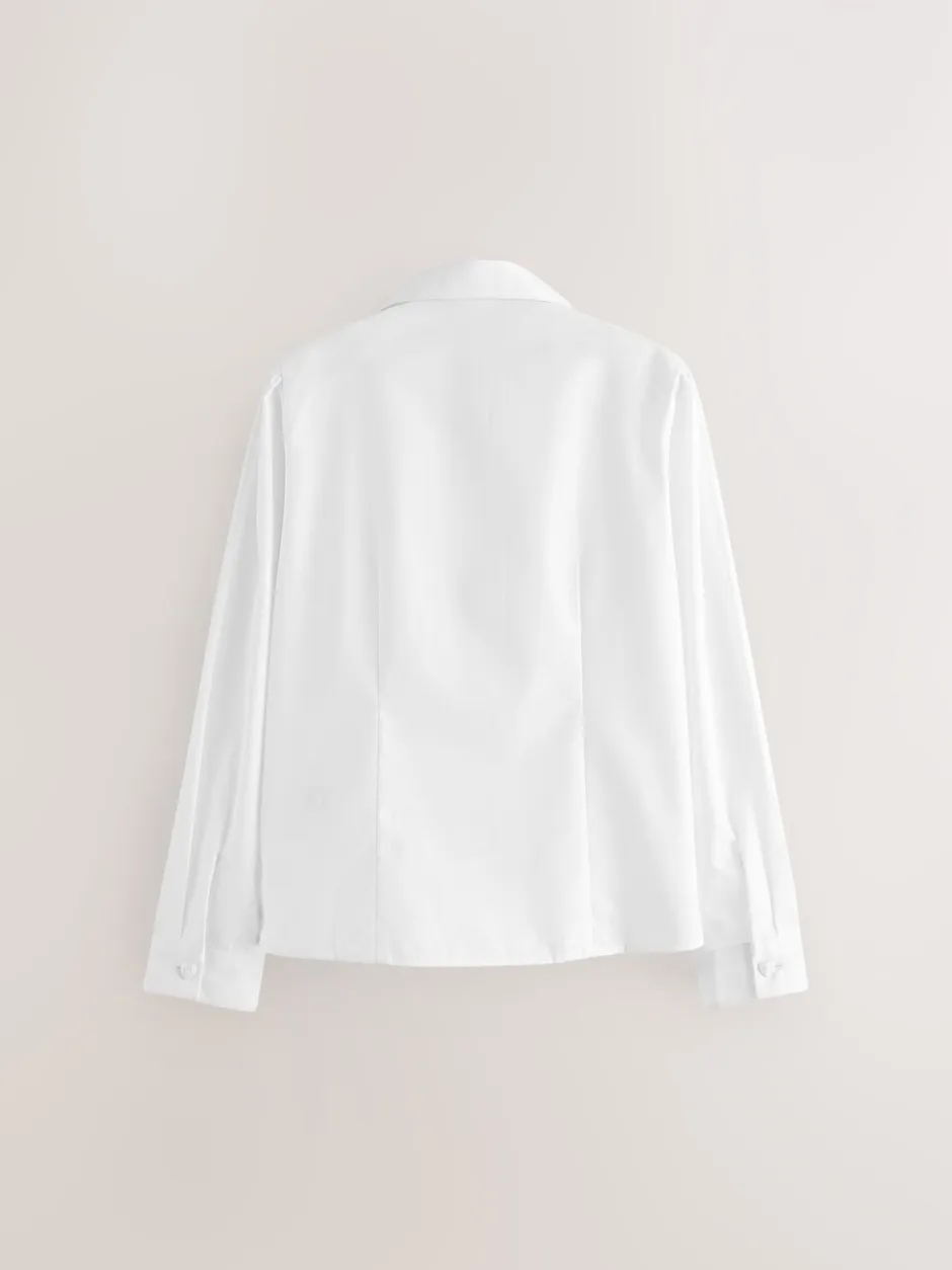 Overhemden En Blouses*Next Wit - Verpakking van 2 schoolblouses met lange mouwen en kantafwerking (3-14 jr)