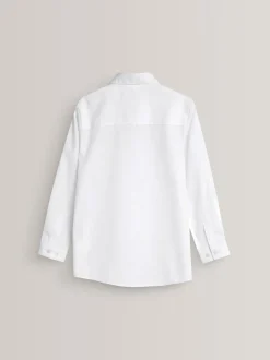 Schoolkleding|Overhemden En Blouses*Next Wit - Verpakking van 2 schooloverhemden met ronde kraag en lange mouwen (3-16 jr)
