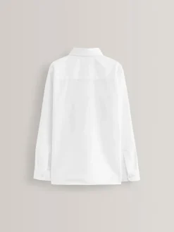 Shirts*Next Wit - Verpakking van 2 schooloverhemden met eenvoudige sluiting en lange mouwen (3-16 jr)