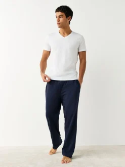 Ondergoed|Ondergoed|Next Wit - Verpakking van 2 slim-fit 100% katoenen T-shirts met V-hals en laagjes