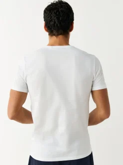 Ondergoed|Ondergoed*Next - Verpakking van 5 slim-fit 100% katoenen T-shirts met V-hals en laagjes Wit