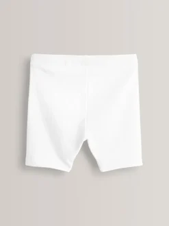 Shorts En Rokken*Next - Verpakking van 5 stretchy fietsshorts met hoog katoengehalte (3-16jr) Wit