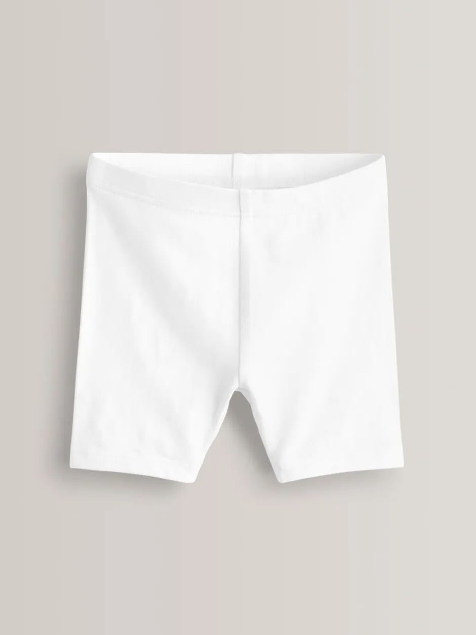 Shorts En Rokken*Next - Verpakking van 5 stretchy fietsshorts met hoog katoengehalte (3-16jr) Wit