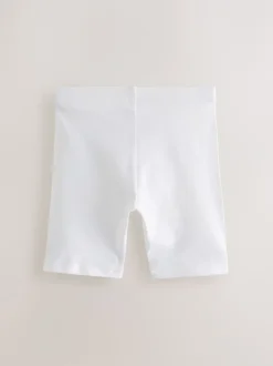 Shorts En Rokken|Next - Verpakking van 5 stretchy fietsshorts met hoog katoengehalte (3-16jr) Wit