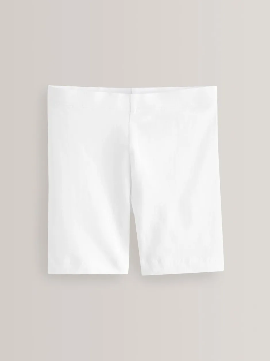 Shorts En Rokken*Next - Verpakking van 2 stretchy fietsshorts met hoog katoengehalte (3-16jr) Wit