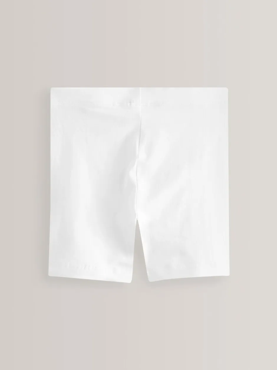 Shorts En Rokken*Next - Verpakking van 2 stretchy fietsshorts met hoog katoengehalte (3-16jr) Wit