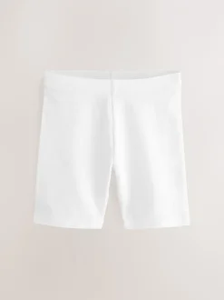 Shorts En Rokken|Next - Verpakking van 2 stretchy fietsshorts met hoog katoengehalte (3-16jr) Wit