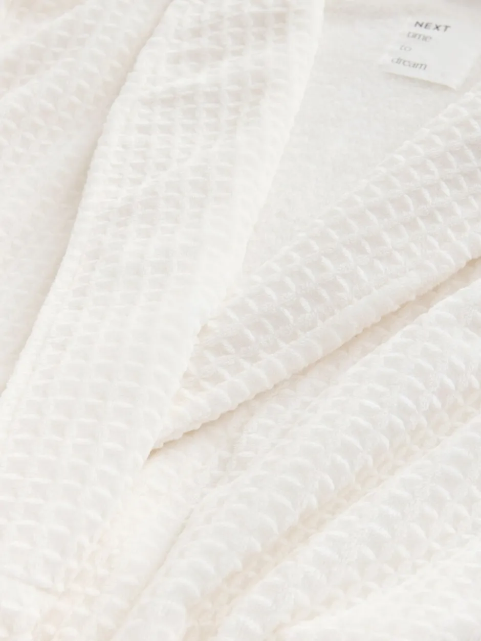 Badjassen|Next - Waffle Cosy Robe Wit