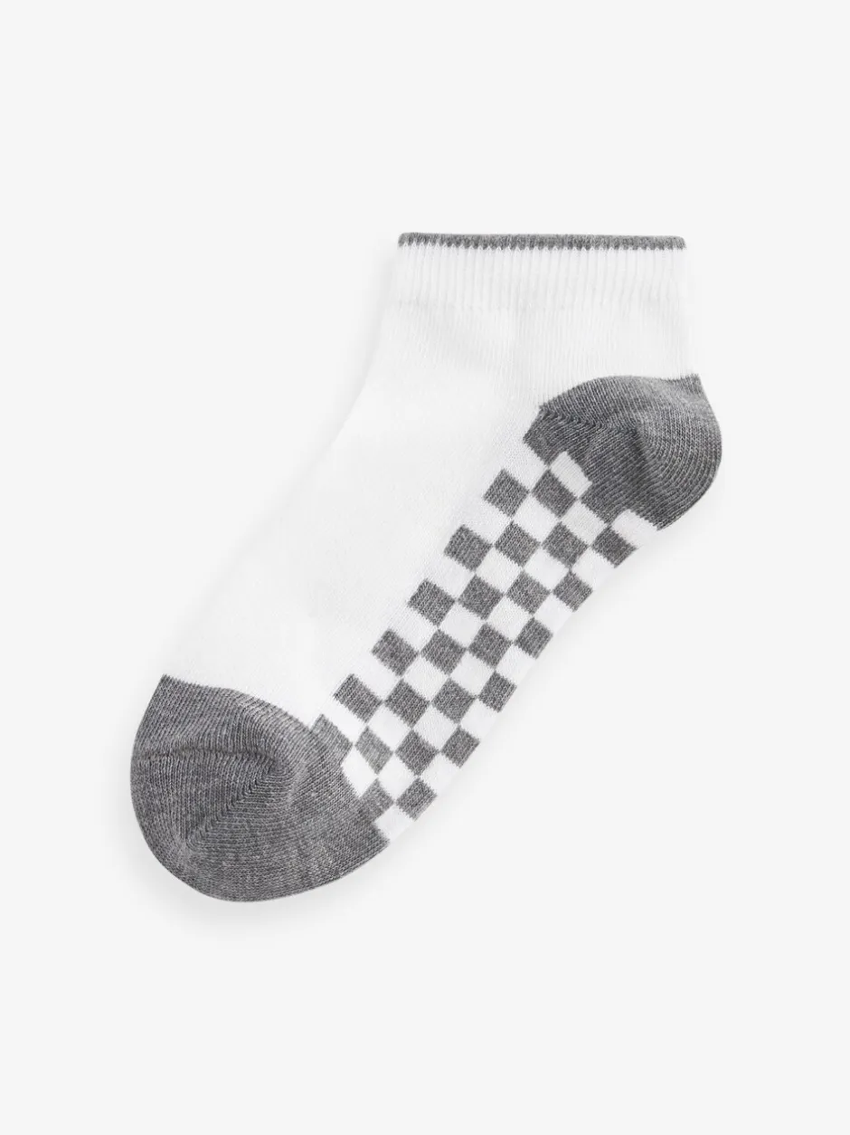 Sokken*Next - 7 paar katoenrijke sneakersokken Wit dambordprint