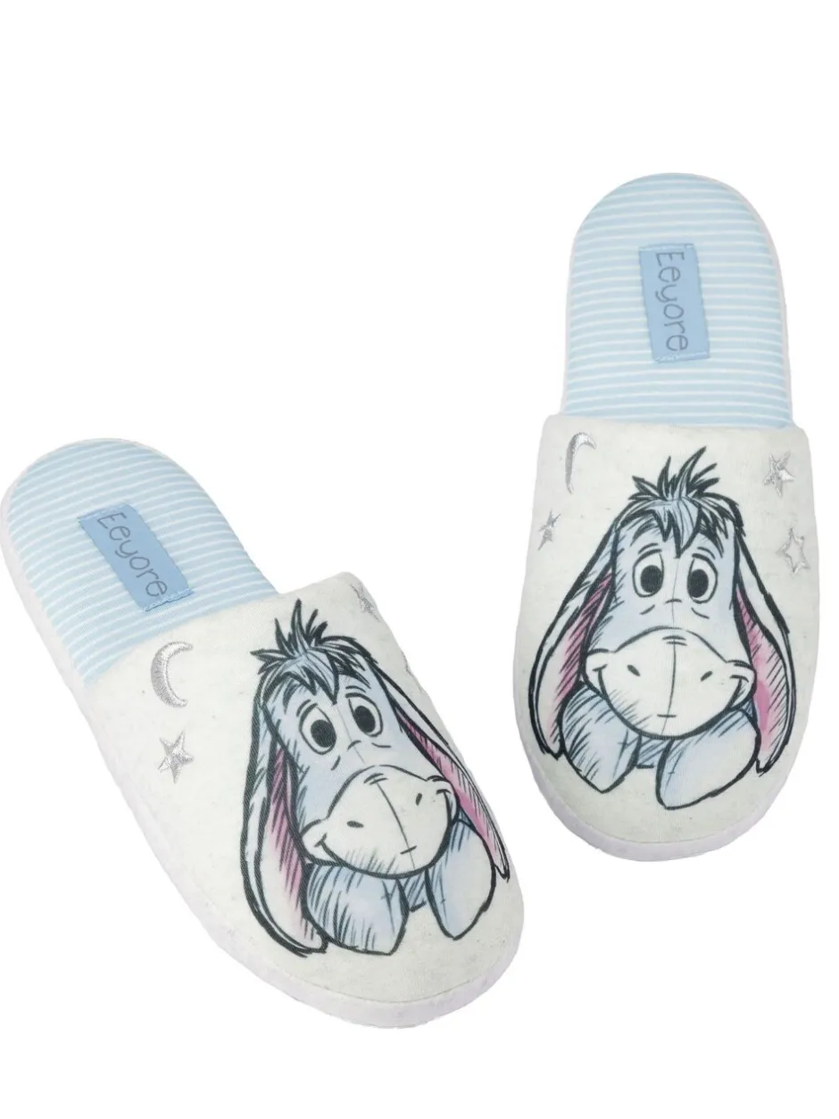 Pantoffels*Vanilla Underground Wit met Eeyore - winterse pantoffelmuiltjes voor dames
