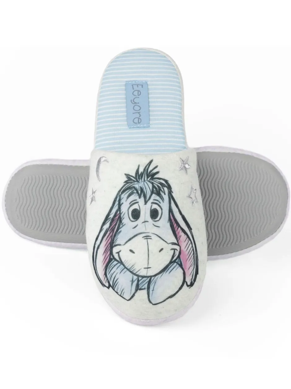 Pantoffels*Vanilla Underground Wit met Eeyore - winterse pantoffelmuiltjes voor dames