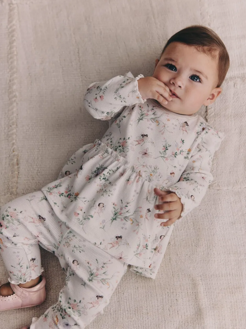 Tops|Sets En Outfits*Next Wit met elfje - Long Sleeve Frill Top And Leggings Baby 2 Piece Set (0mths-2yrs)