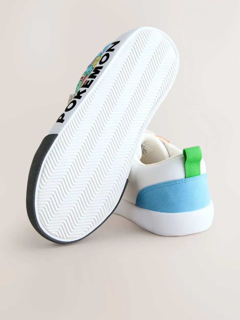 Sneakers|Sneakers*Next Wit met kleurvlakken - Pokemon sneakers met elastische veter