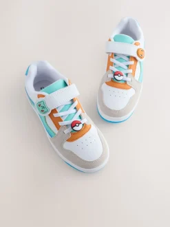 Sneakers|Next Wit met kleurvlakken - Pokemon sneakers met elastische veter