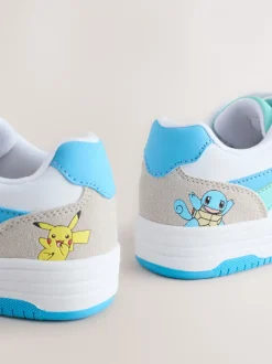 Sneakers|Next Wit met kleurvlakken - Pokemon sneakers met elastische veter