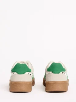 Sneakers|Friends Like These Wit met stippen - Lace Up Retro Gumsole Sports Trainers