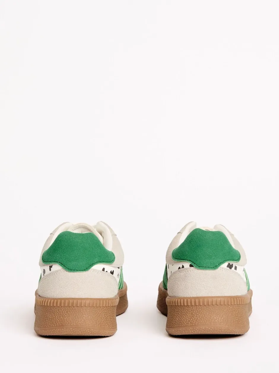 Sneakers|Friends Like These Wit met stippen - Lace Up Retro Gumsole Sports Trainers