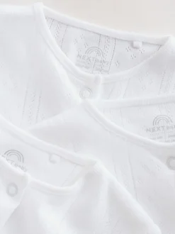 Babypakjes En Babypyjama's*Next Wit pointelle - Baby Sleepsuits 3 Pack (0-18mths)