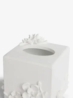 Decoraties|Thuiskantoor*Next Wit tissuebakje met bloemen