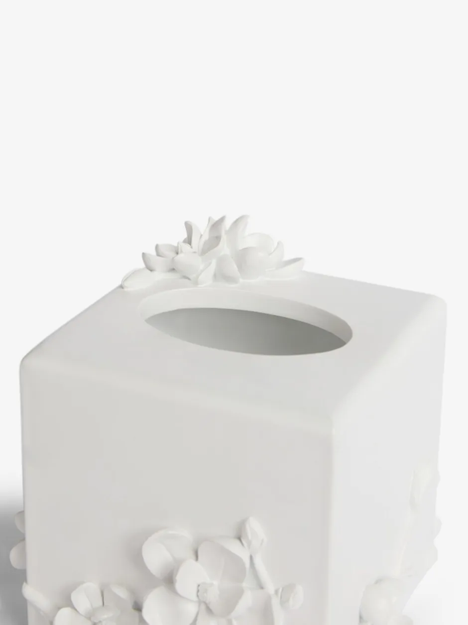 Decoraties|Thuiskantoor*Next Wit tissuebakje met bloemen