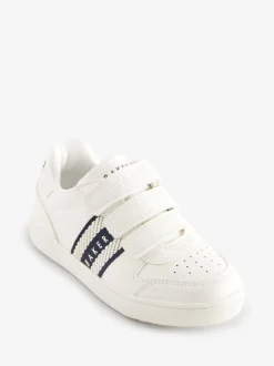 Babyschoenen*Baker by Ted Baker - sneakers met logobies voor jongens Wit/blauw