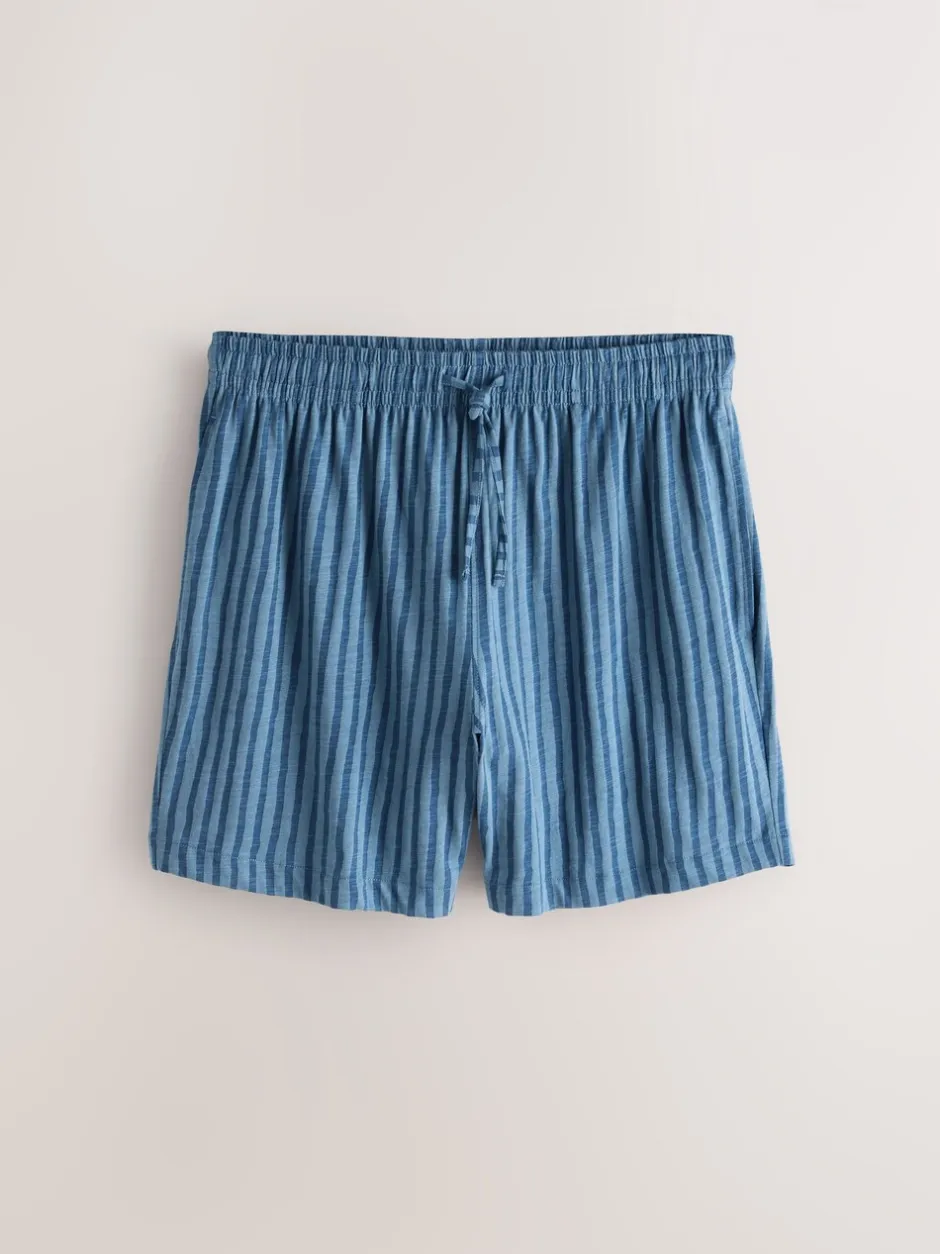 Pyjama's|Loungewear*Next - Graphic Short Sleeve Jersey Pyjamas Set Wit/blauw