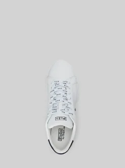 Sneakers|Polo Ralph Lauren - - Heritage Court II - Leren sneakers Wit/blauw