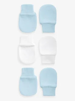 Mutsjes En Antikrabwantjes|Mutsen, Handschoenen En Sjaals*Next Wit/blauw - Set van 3 antikrabwantjes