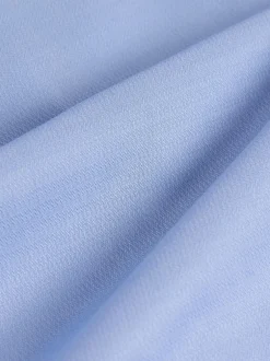 Shirts*Next - Slim Fit Easy Care Textured Single Cuff Smart Shirts 3 Pack Wit/blauw