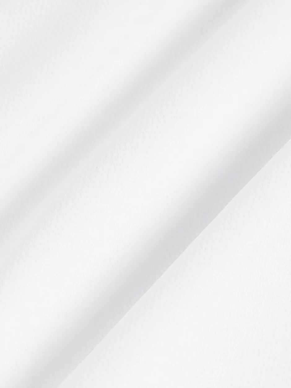 Shirts*Next - Slim Fit Easy Care Textured Single Cuff Smart Shirts 3 Pack Wit/blauw