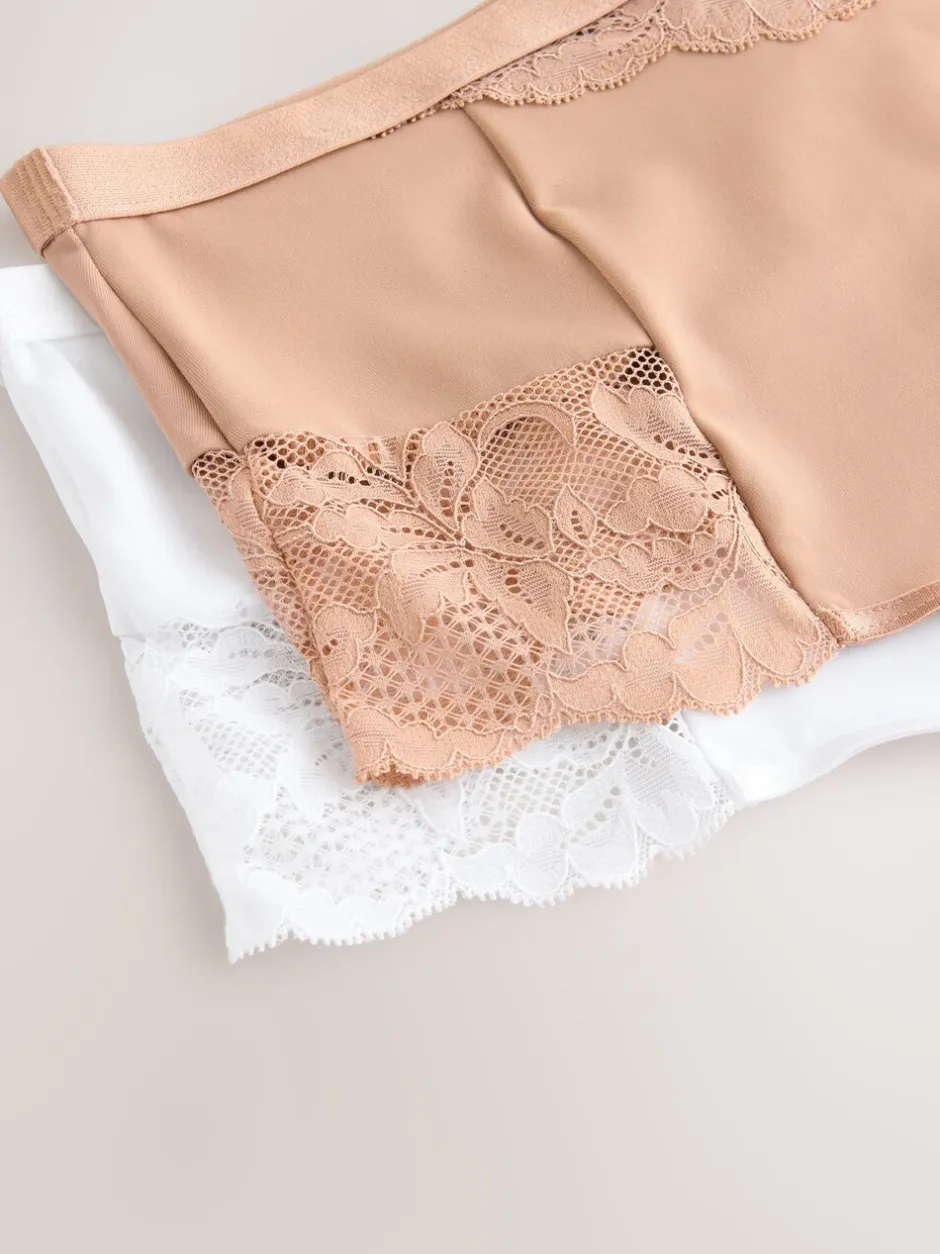 Shapewear|Next - 2 Strings met licht buikcorrigerende hoge taille Wit/huidskleur