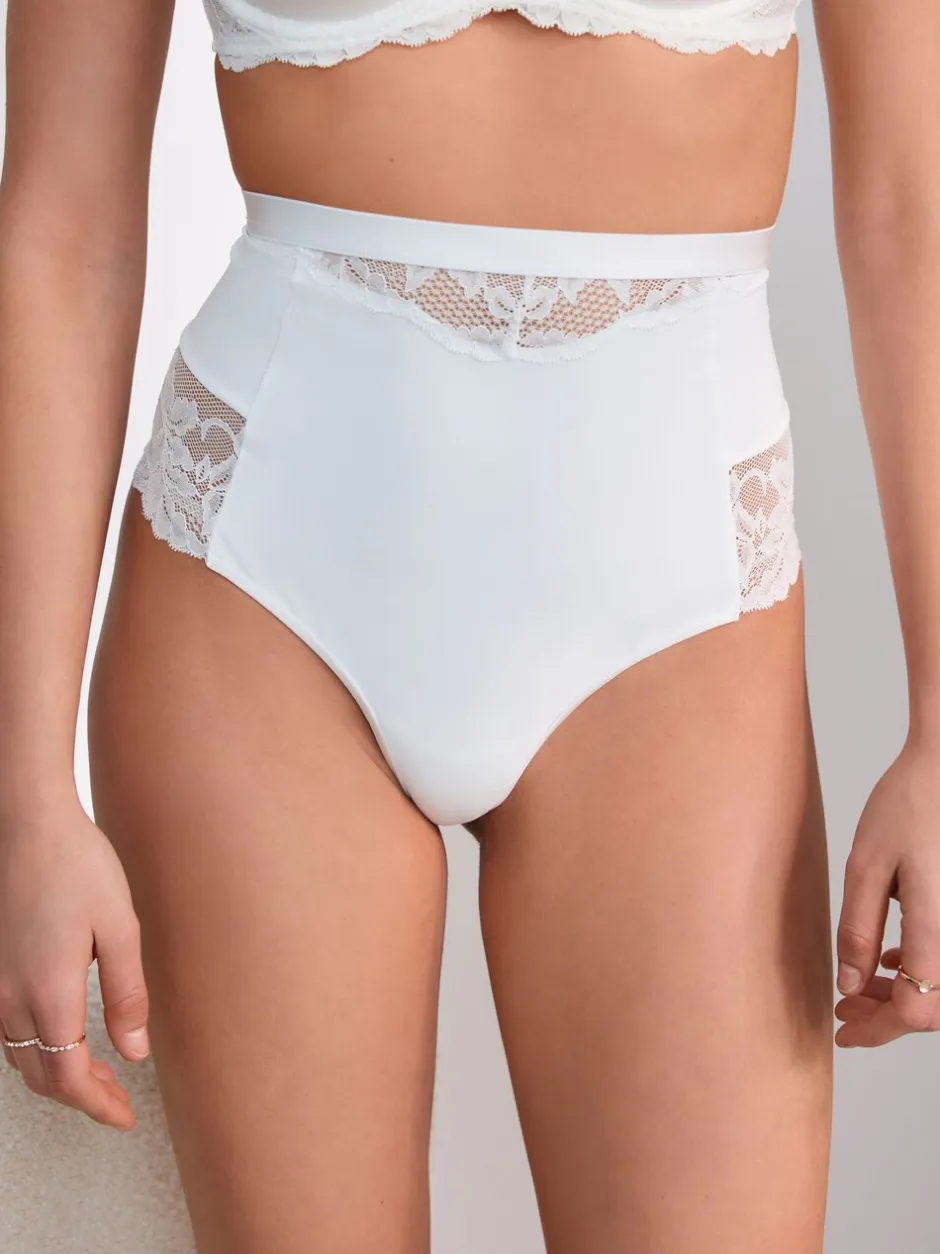 Shapewear|Next - 2 Strings met licht buikcorrigerende hoge taille Wit/huidskleur