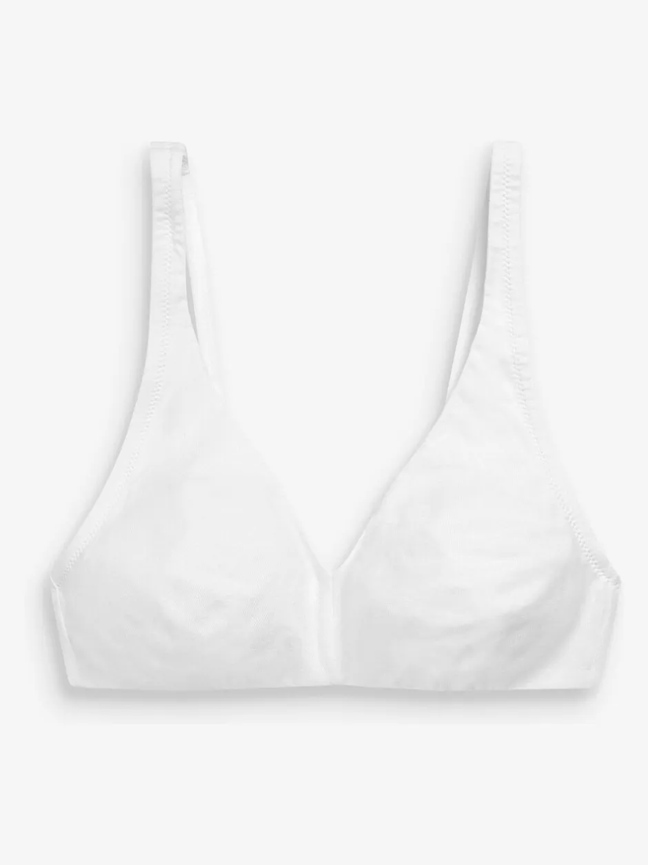 Beha's*Next - Katoenmix ultiem comfort beha's verpakking van 3 Wit/marineblauw/roze