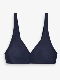 Beha's*Next - Katoenmix ultiem comfort beha's verpakking van 3 Wit/marineblauw/roze