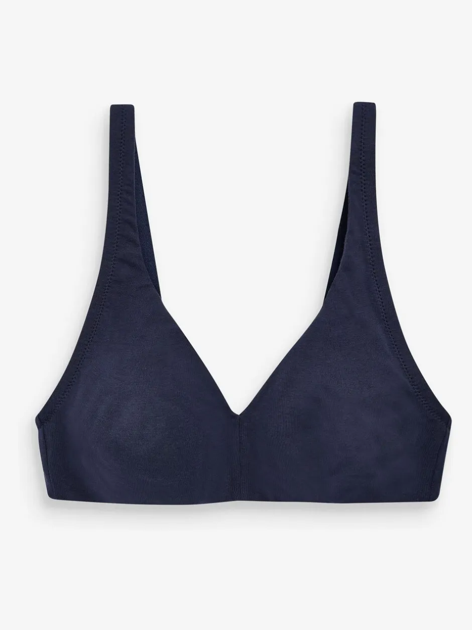 Beha's*Next - Katoenmix ultiem comfort beha's verpakking van 3 Wit/marineblauw/roze