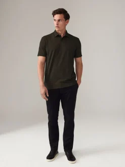 Poloshirts*Next Wit/marineblauw/zwart met goudkleurige geometrische print - Set van 3 jersey poloshirts met korte mouwen