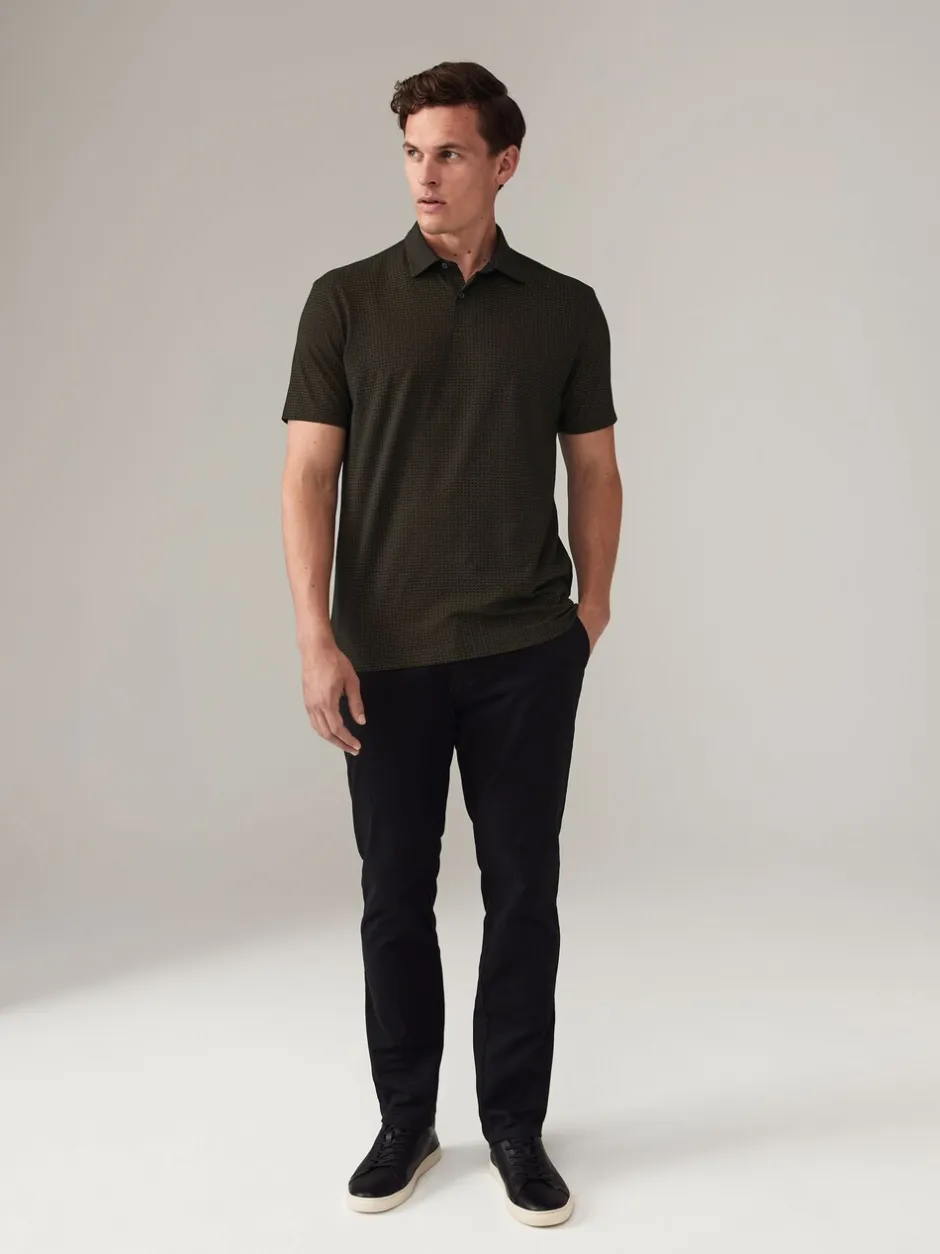 Poloshirts*Next Wit/marineblauw/zwart met goudkleurige geometrische print - Set van 3 jersey poloshirts met korte mouwen