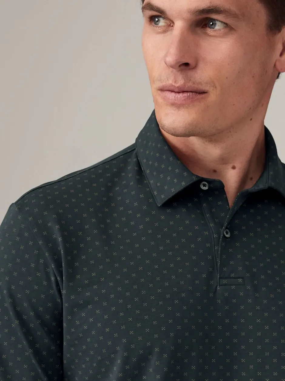 Poloshirts*Next Wit/marineblauw/zwart met goudkleurige geometrische print - Set van 3 jersey poloshirts met korte mouwen